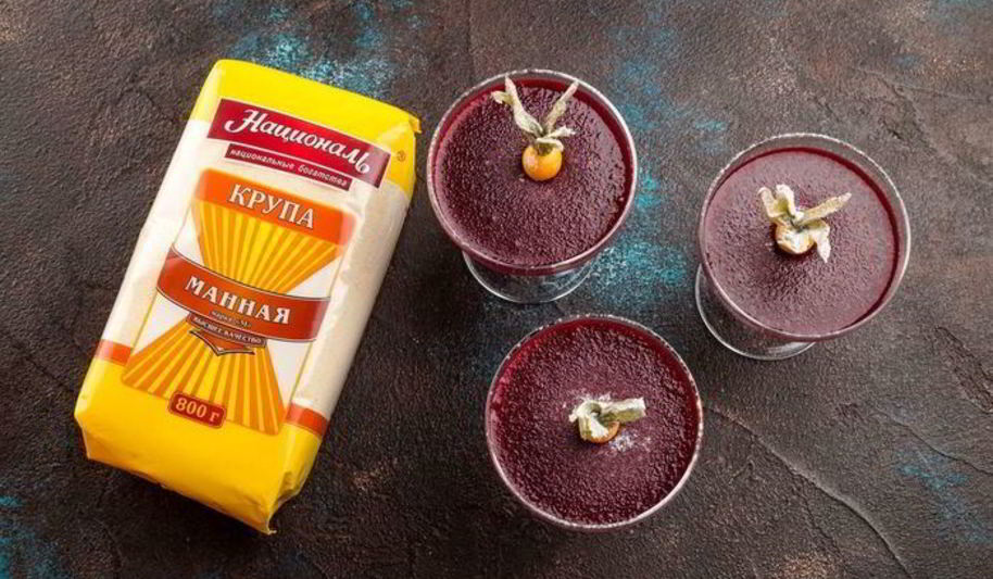 Рецепт ягодный мусс с манной крупой