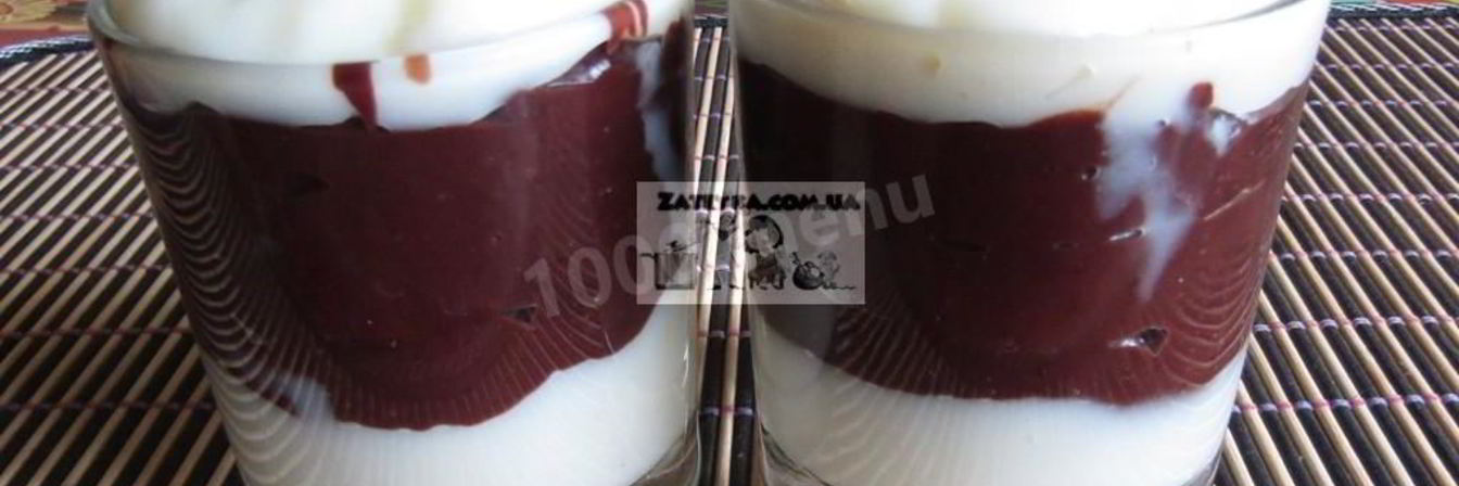 Нежный ванильно-шоколадный пудинг