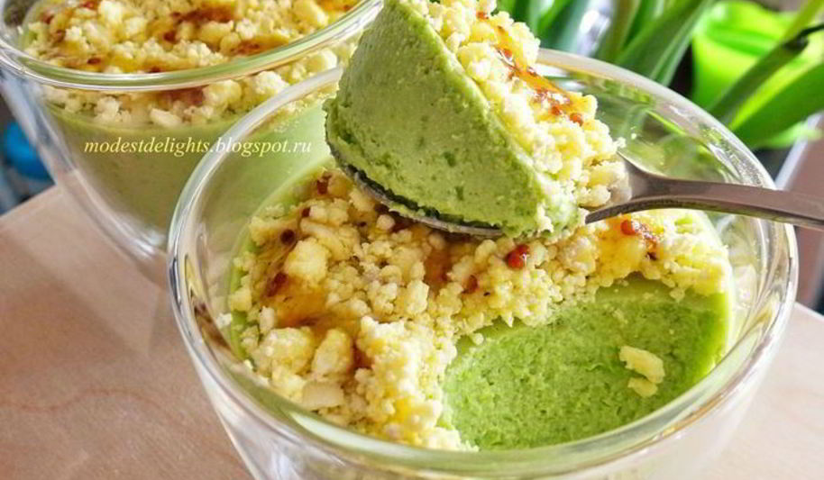 Рецепт панна-котта из зеленого горошка