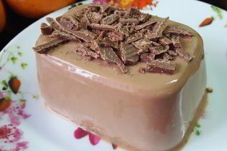 Панна-котта с черным шоколадом