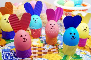 Крашеные яйца Пасхальные кролики