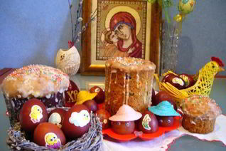 Кулич на сливках и желтках с шафраном