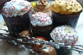 Кулич пасхальный на желтках с шафраном