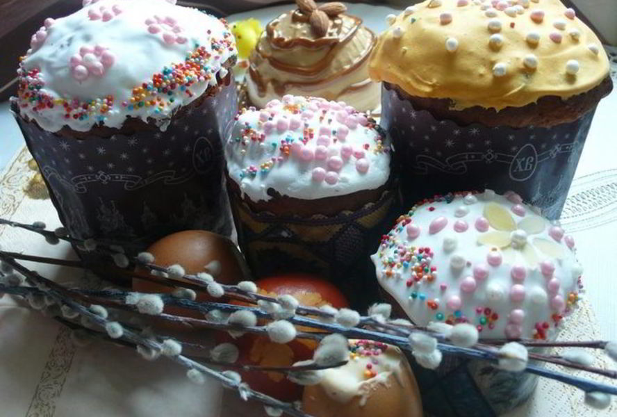 Кулич пасхальный на желтках с шафраном