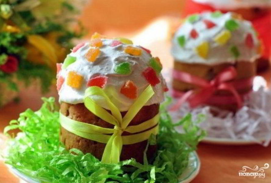 Кулич пасхальный с цукатами