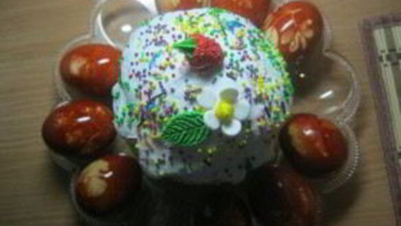 ШАГ 8. пасхальный кулич и крашенки