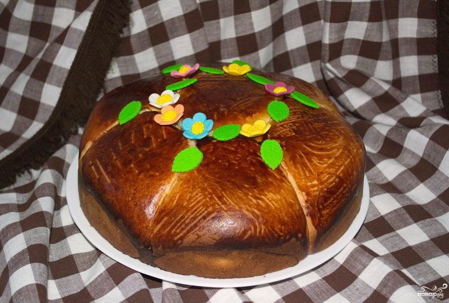 Пасхальный сдобный каравай
