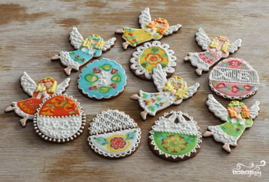 Пасхальные печенья с глазурью