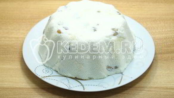 ШАГ 9. творожная пасха с изюмом без яиц