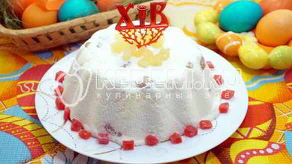 ШАГ 10. творожная пасха с изюмом без яиц