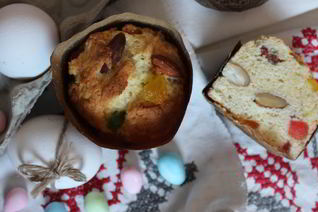 Творожный бездрожжевой кулич