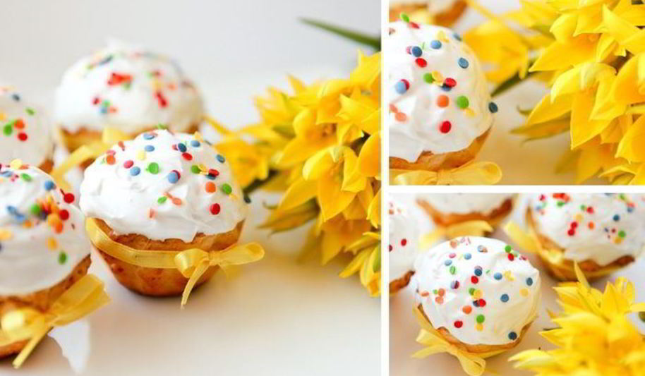 Рецепт творожные мини-куличи