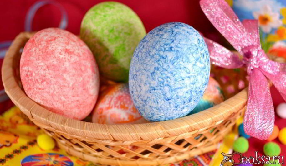 Рецепт яйца пасхальные окрашенные цветным рисом