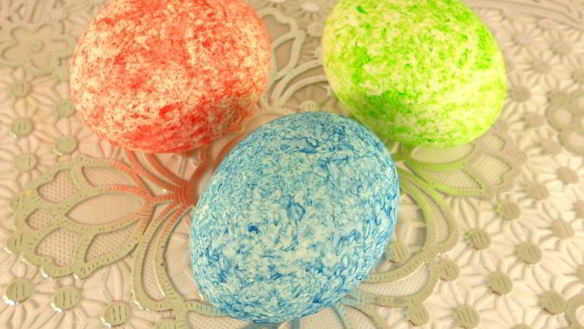 ШАГ 5. яйца пасхальные окрашенные цветным рисом