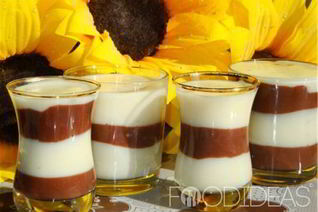 Пудинг шоколадно-ванильный