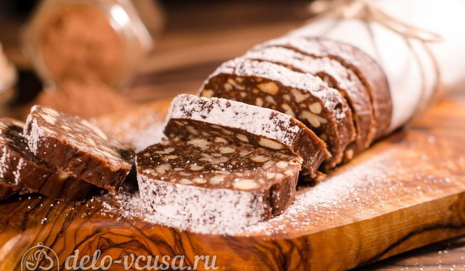 Рецепт сладкая колбаска из печенья