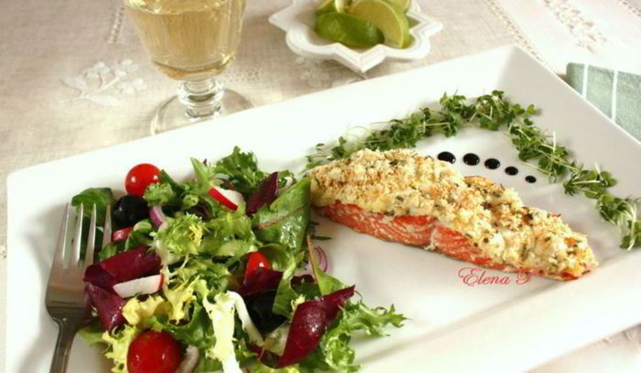 Рецепт слоеный лосось и супербыстрый десерт