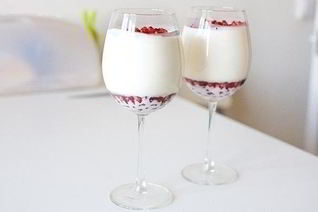 Сметанное желе с гранатом