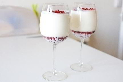 Сметанное желе с гранатом