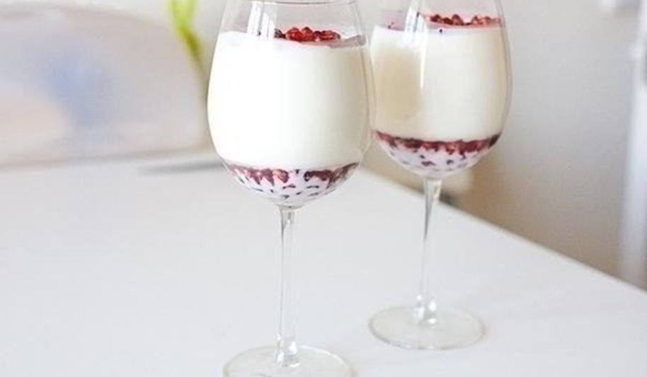 Рецепт сметанное желе с гранатом