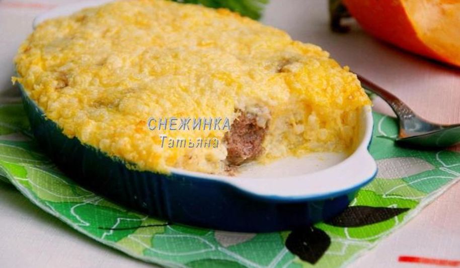 Рецепт ароматные фрикадельки под рисово-тыквенным суфле