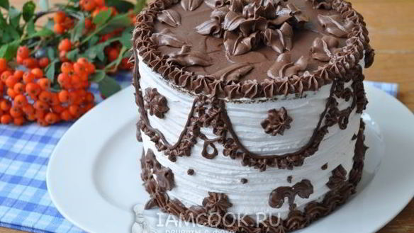 ШАГ 16. черно-белый торт-суфле