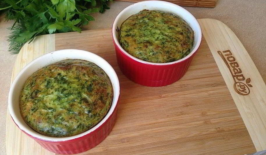 Рецепт морковно-шпинатное суфле