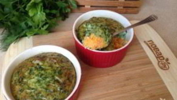 ШАГ 11. морковно-шпинатное суфле