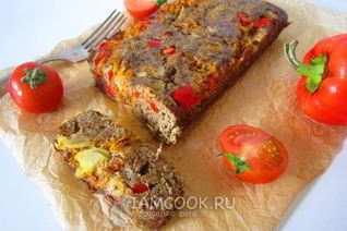 Суфле из куриной печени с овощами