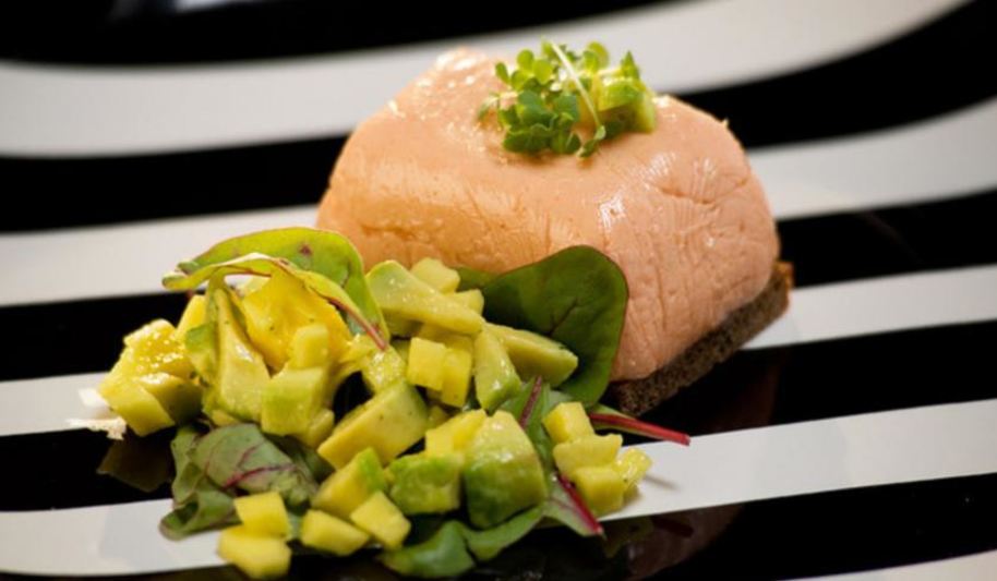 Рецепт суфле из лосося с цитрусовым салатом