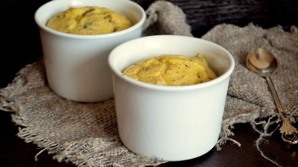 ШАГ 9. суфле из поленты с вешенками