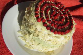 Торт-суфле Мята с земляникой