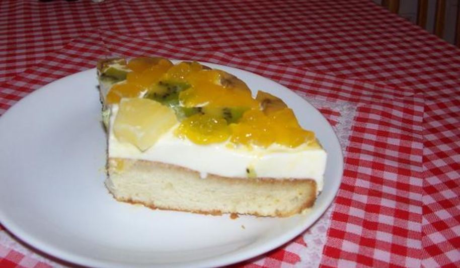 Рецепт торт-желе со сливочным суфле и фруктами