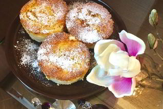 Творожно-рисовые пудинги с ананасовым суфле