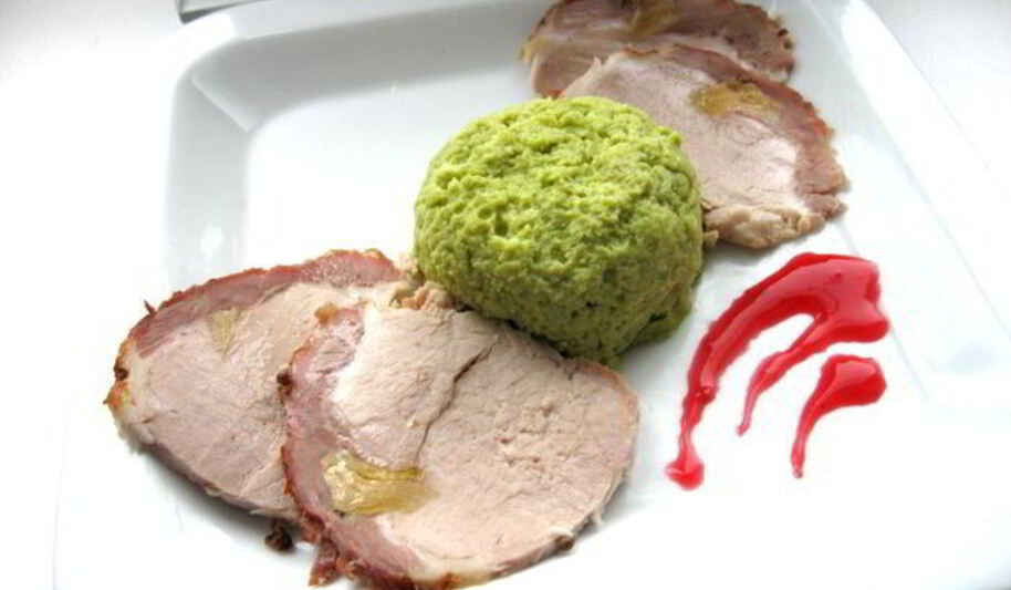 Рецепт запеченная свинина с суфле из зеленого горошка бабочки прилетели