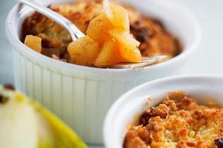 Яблочный десерт Скандия с овсяными хлопьями Nordic с овсяными отрубями