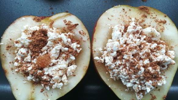 ШАГ 4. запеченные груши с творогом и корицей