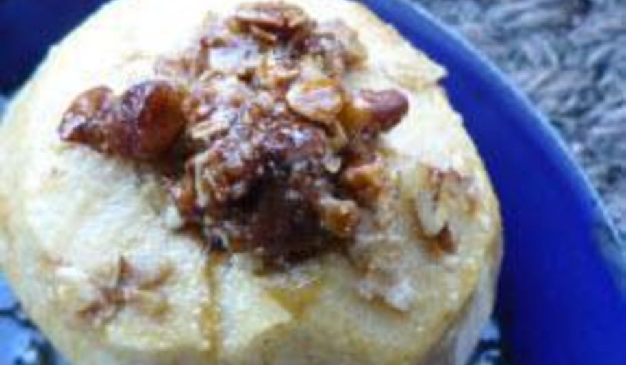 Рецепт запеченные яблоки с овсяно-ореховой начинкой
