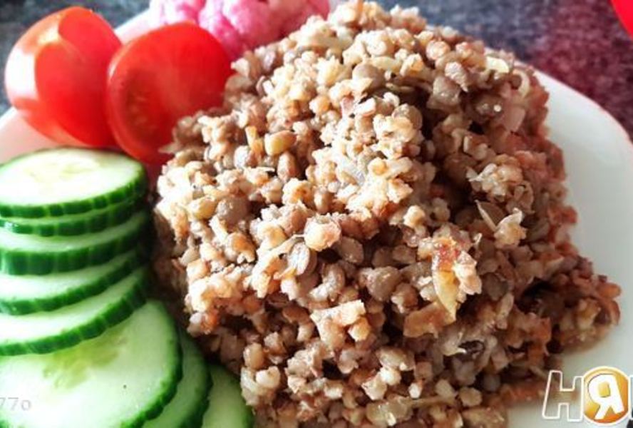 Гарнир из чечевицы с булгуром