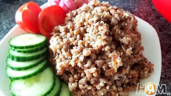 ШАГ 6. гарнир из чечевицы с булгуром