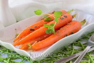 Гарнир из глазированной моркови с тимьяном