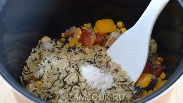 ШАГ 6. гарнир из риса с португальской смесью в мультиварке