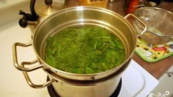 ШАГ 2. гарнир из шпината