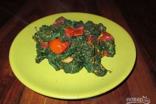 Гарнир из замороженного шпината