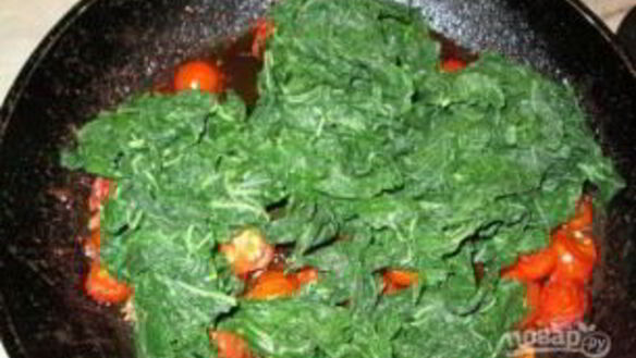 ШАГ 3. гарнир из замороженного шпината