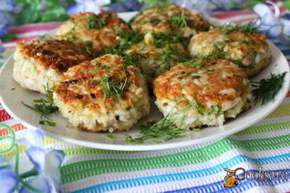 Биточки из трески с рисом