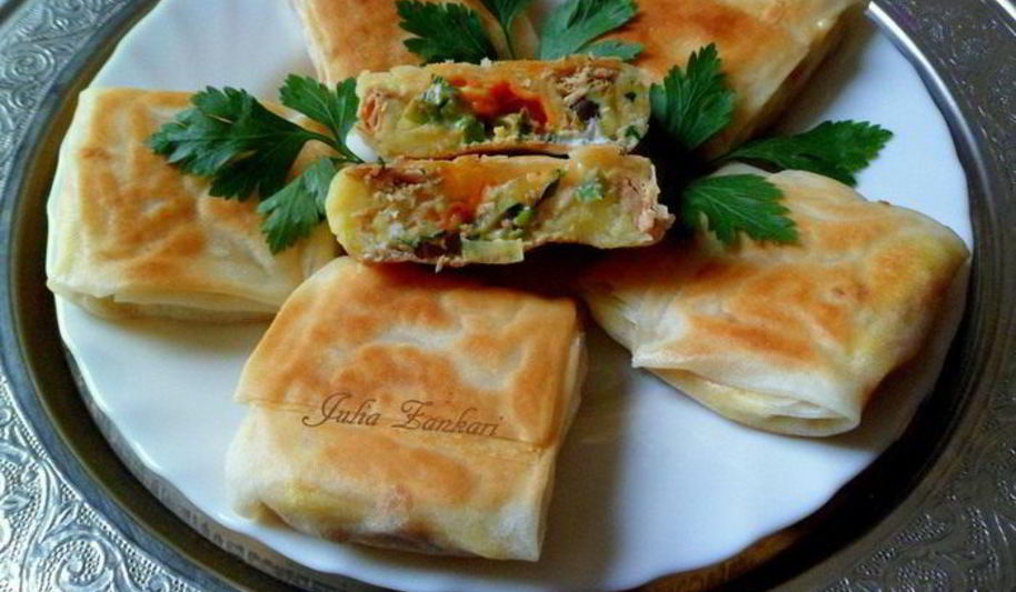 Рецепт брик — картофель с тунцом и сыром