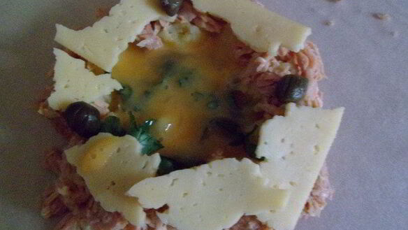 ШАГ 4. брик — картофель с тунцом и сыром