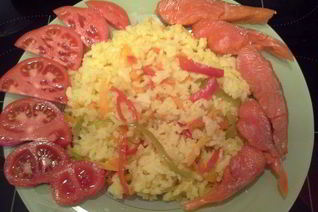 Быстрый рис с овощами