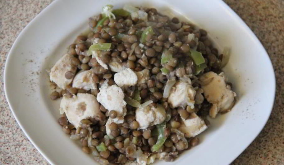 Рецепт чечевицы с куриныма филе